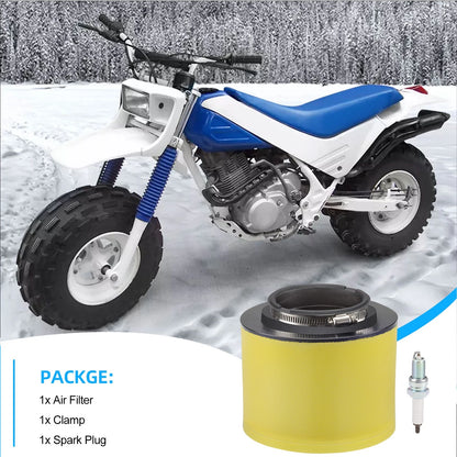 Air Filter + Clamp + Spark Plug for Honda TR200 Fat Cat (1986–1987)