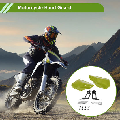 Universal Hand Guard Knuckle Protector Yellow PP Plastic for Motorcycles
