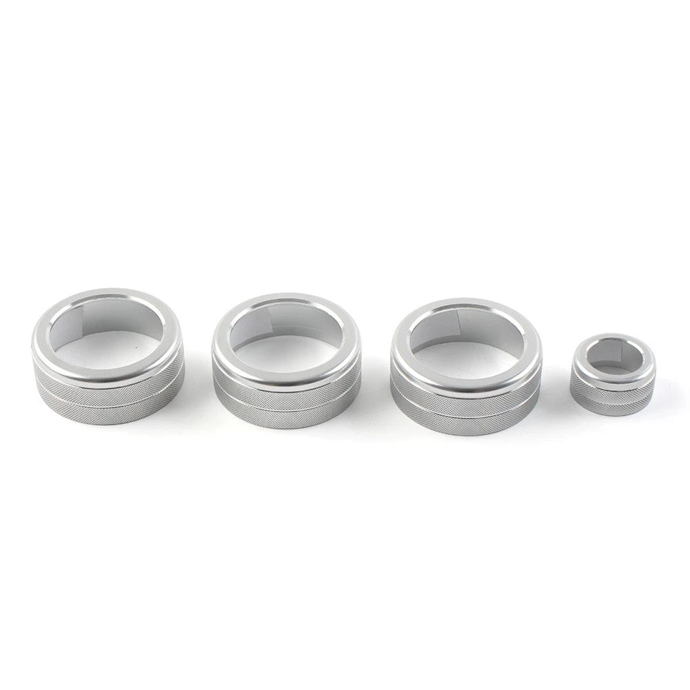 4x AC Climate Control Knob Ring Covers for Honda Civic (2022 - Present) Silver