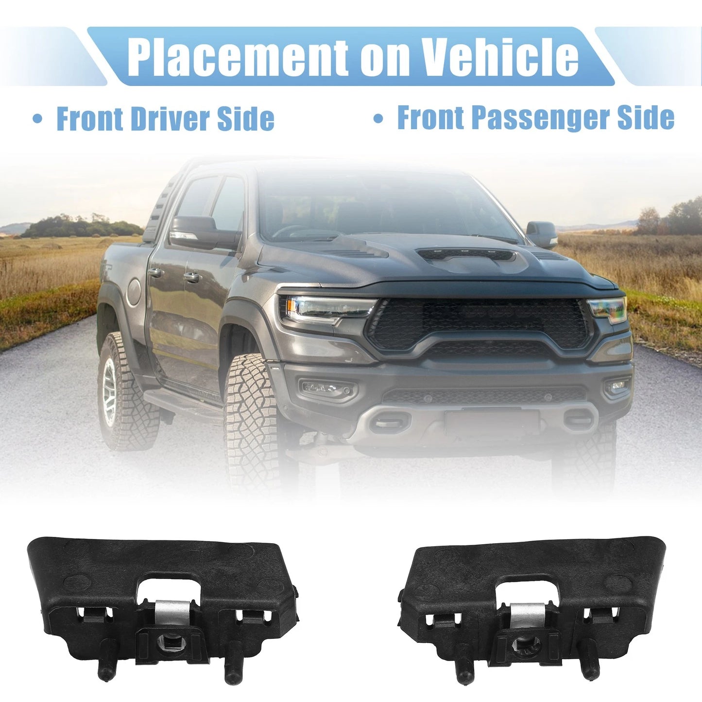 1 Pair Left and Right Front Bumper Bracket for Dodge Ram 1500
