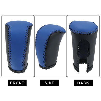 Faux Leather Black Blue Gear Shift Knob Cover for Honda Civic (2006-2011)