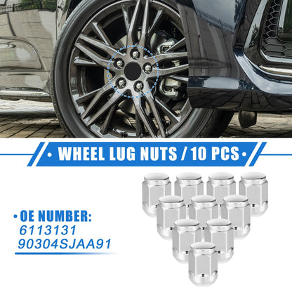 10 Pcs M14 x 1.5 Auto Wheel Lug Nuts for Honda Civic (2017-2021)
