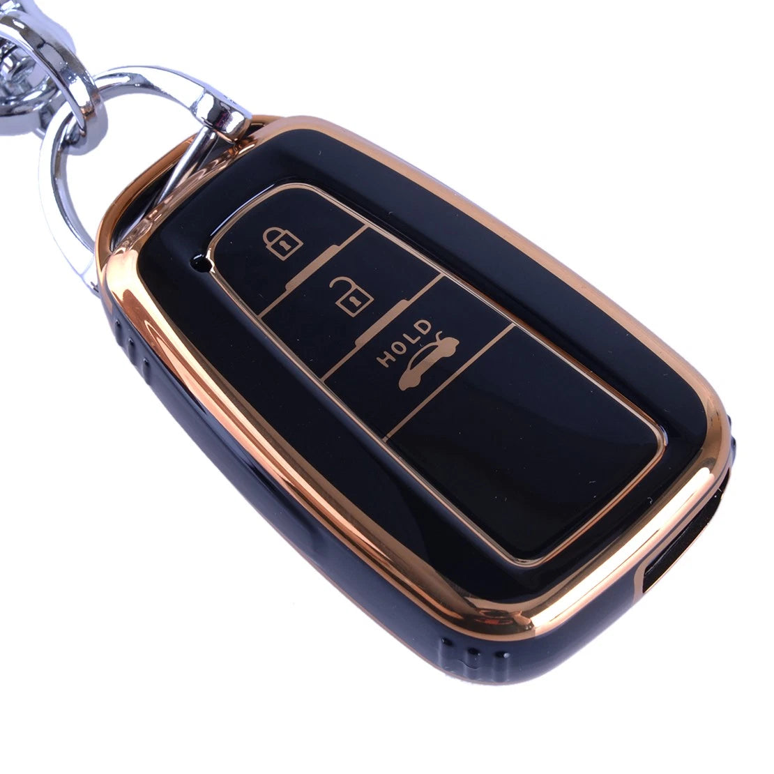 Car Key Cover Case for Toyota Camry, C-HR, RAV4, Corolla, Avalon (2018-2023)