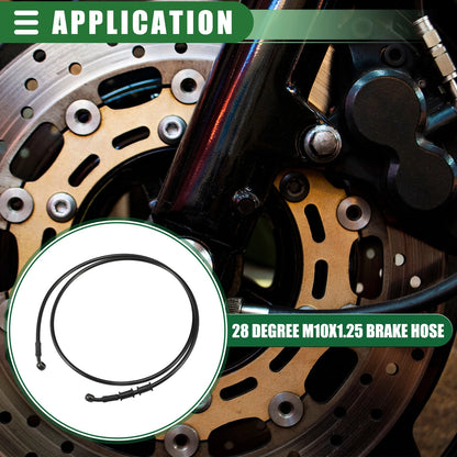 Brake Line 160cm Motorcycle Braided Hydraulic Brake Line Oil Hose Black Army Green for Motorcycle