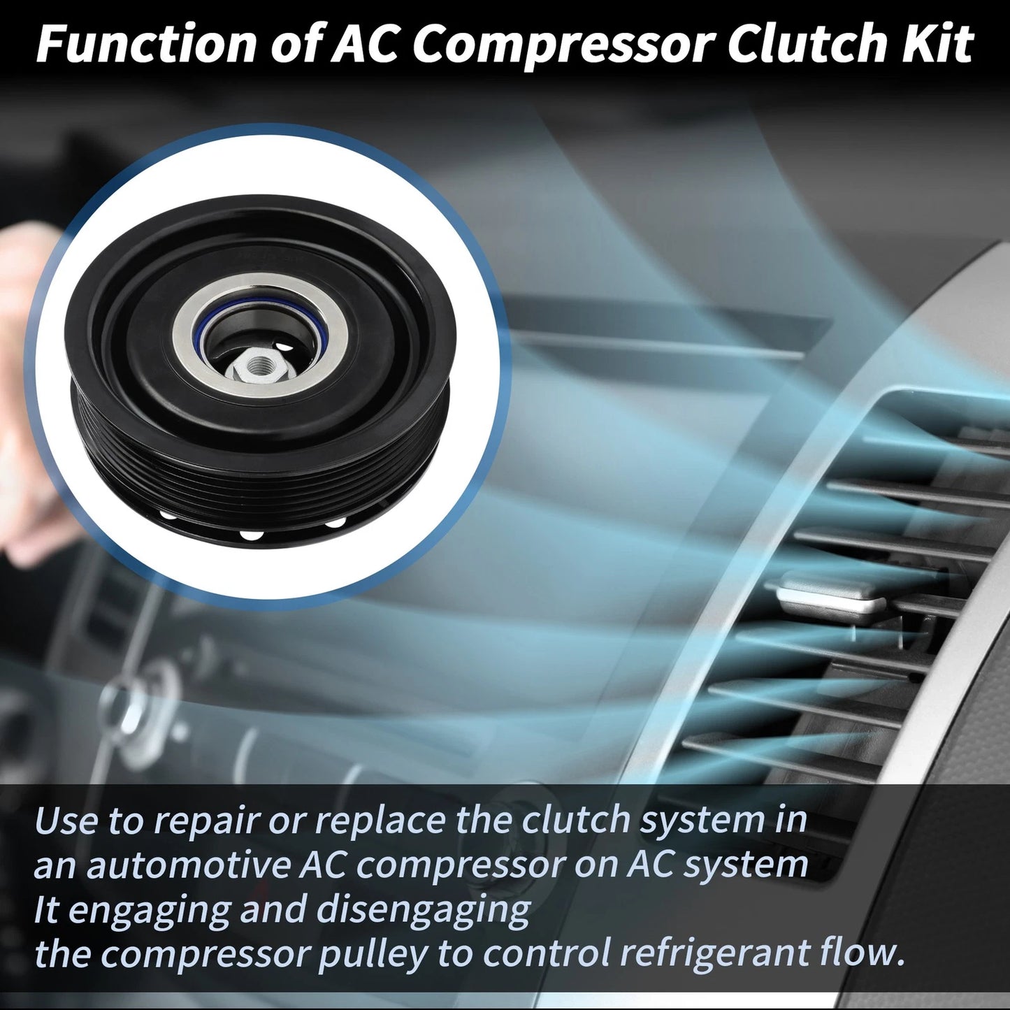 AC Compressor Clutch 6 Groove for Toyota Corolla Matrix (2003-2008)