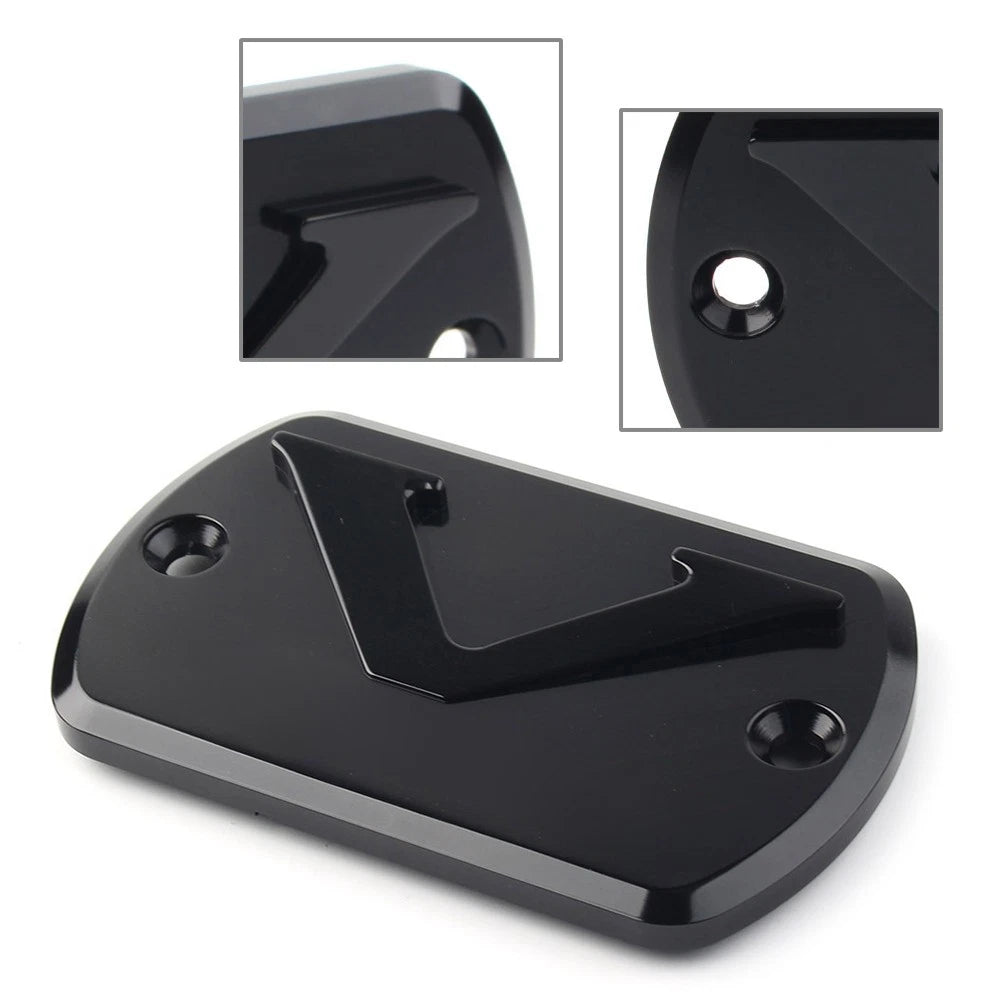 Black Front Brake Fluid Reservoir Cover for Yamaha V Star XVS 650/950/1100/1300