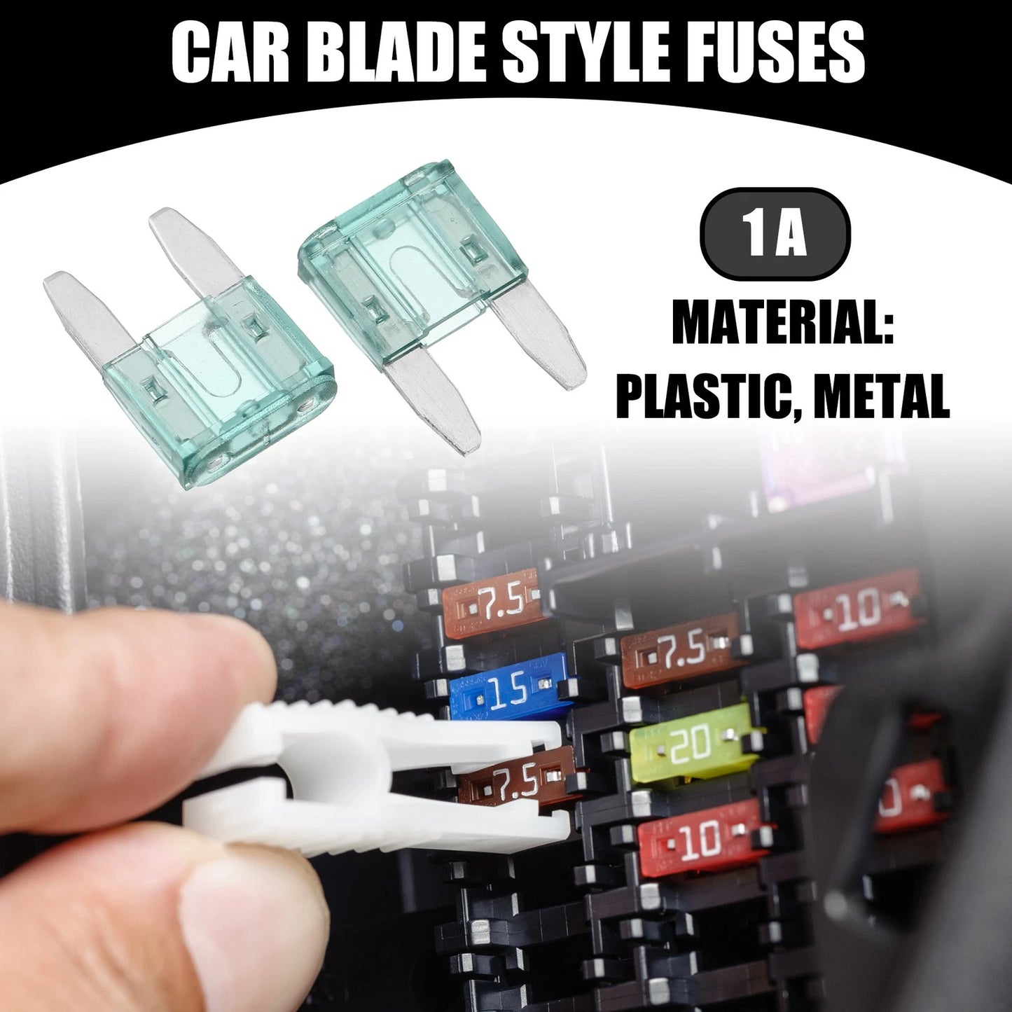 50 Pcs Mini 1AMP APM/ATM Blade Fuses for Car Short Circuit Protection
