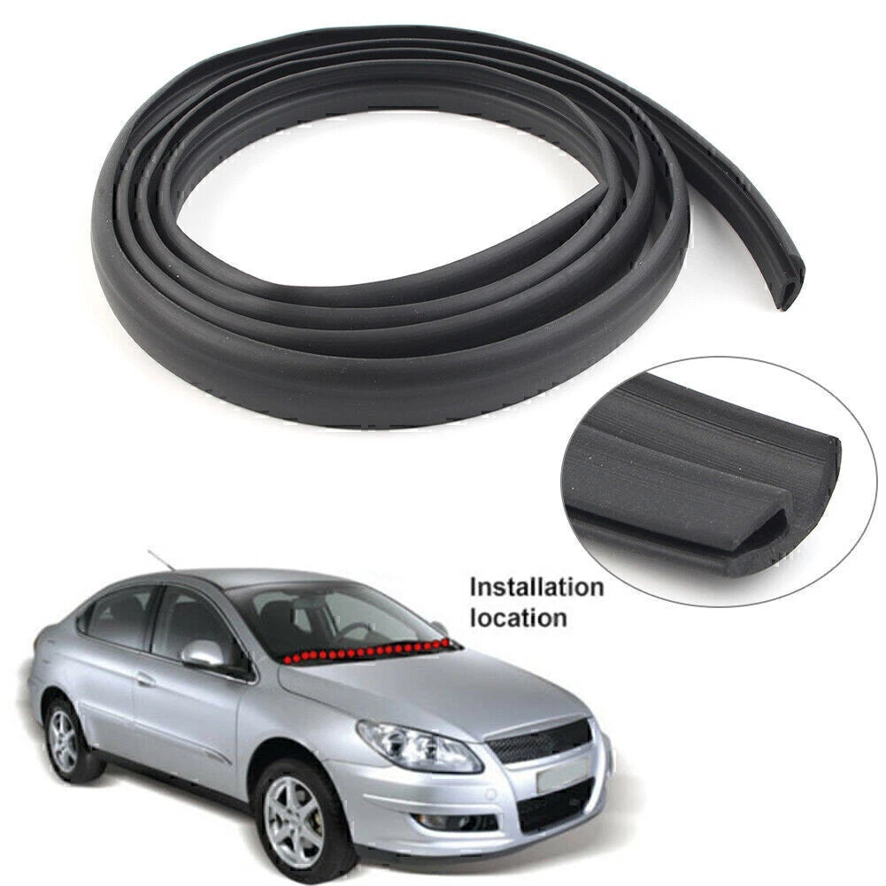 1.7m Black Seal Trim Moulding Strip for Front Windshield Panel (All Years)