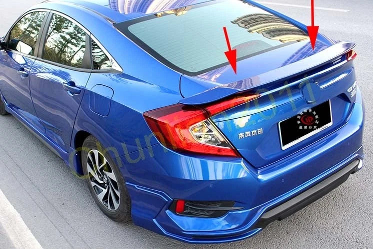 Factory Style Spoiler Wing ABS for Honda Civic 2016-2021 4DR Sedan