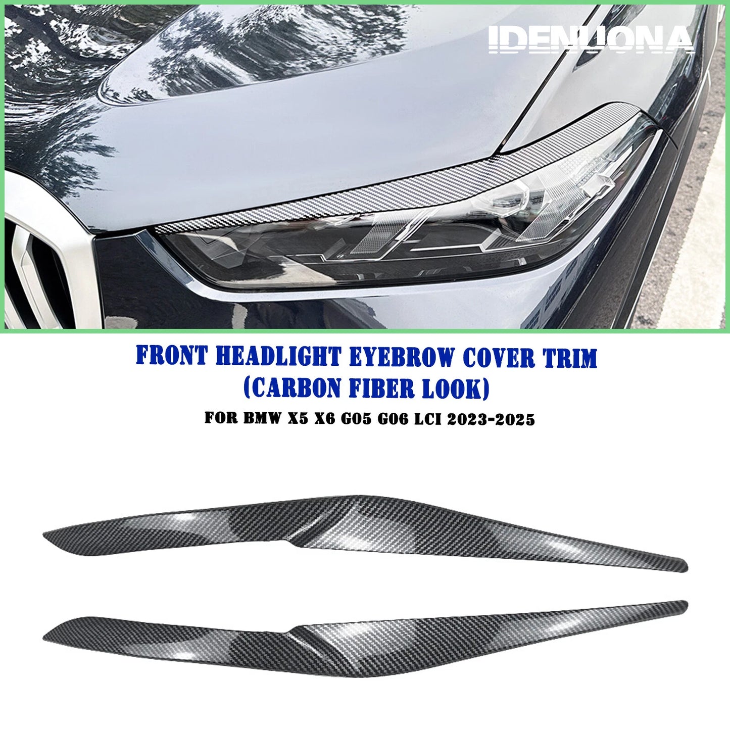 Headlight Eyelid Trim Cover for BMW X5 X6 G05 G06 LCI (2023-2025)