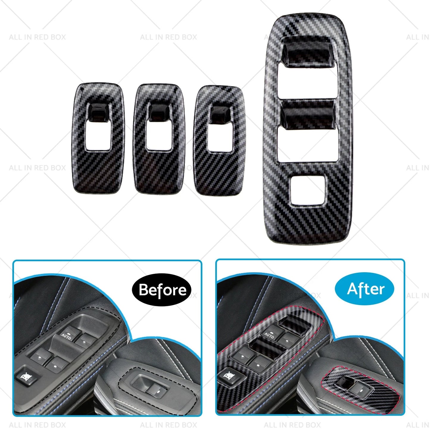 ABS Door Armrest Lift Switch Cover Trim for Ford Ranger Everest (2015-2022)