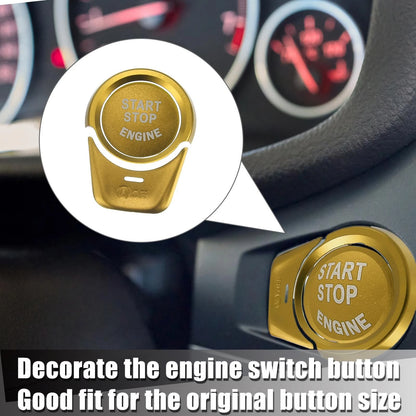 Start Stop Button Cover Sticker Kit for BMW 2 3 3GT 4 5 6 X1 X3 X4 Gold