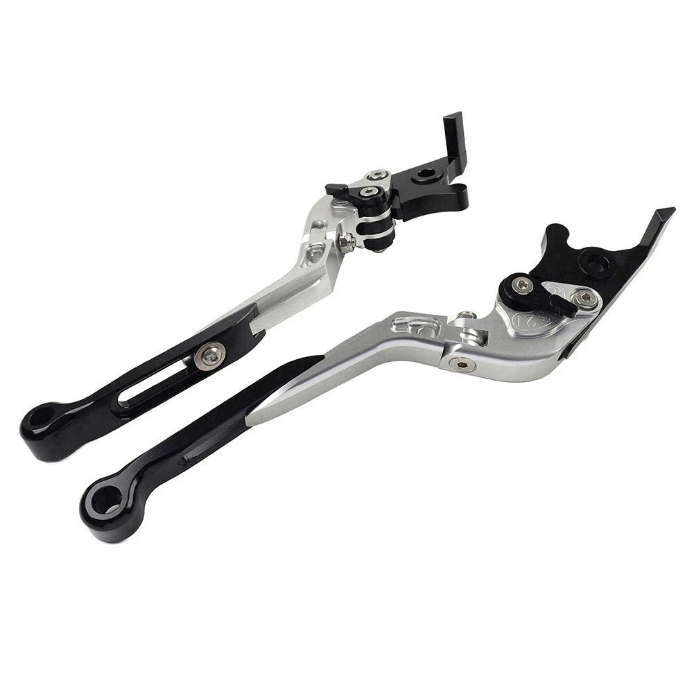 CNC Extendable Brake Clutch Levers for Yamaha YZF R1 (2009-2014) Silver