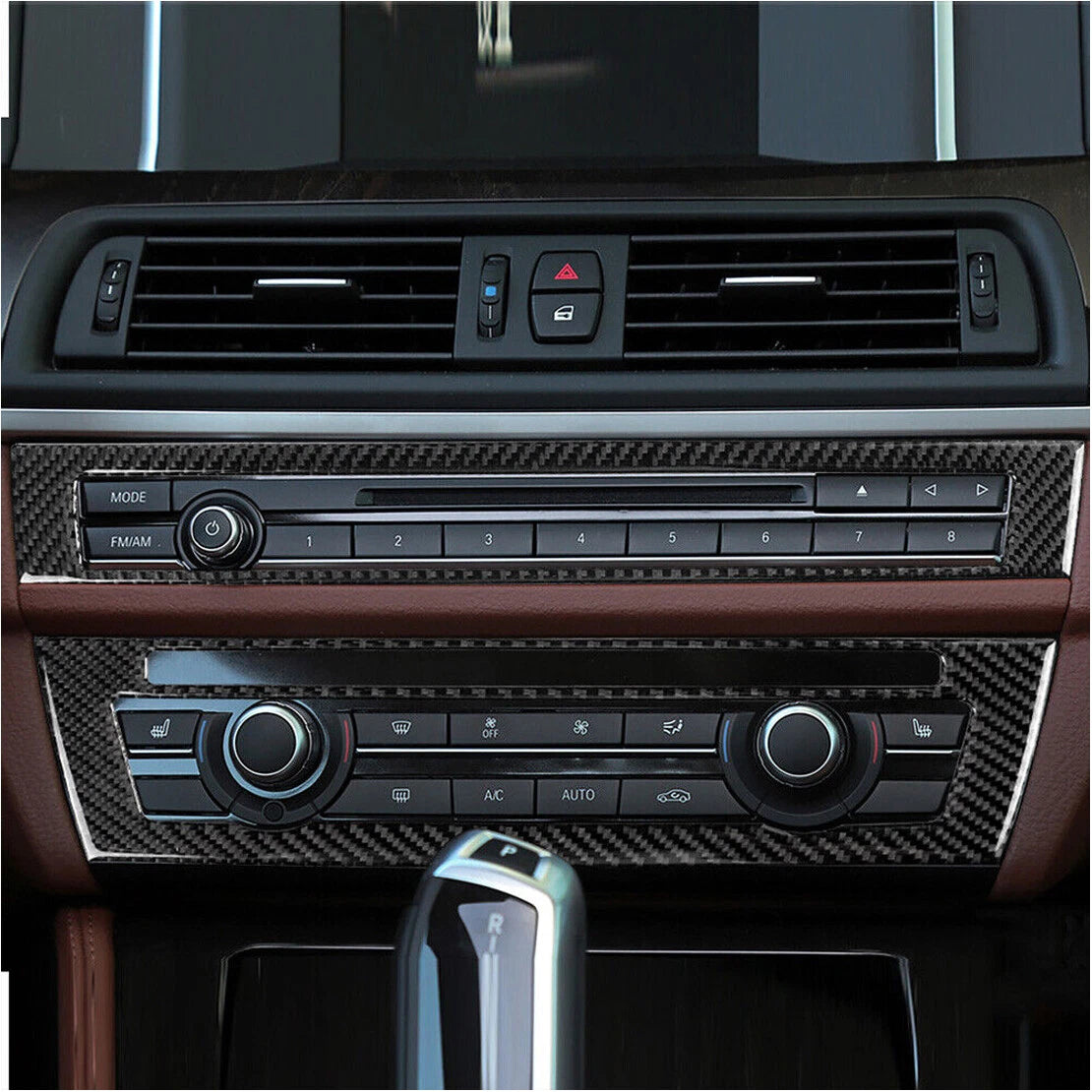 Carbon Fiber CD Panel Cover Trim for BMW 5 Series (2011-2017)