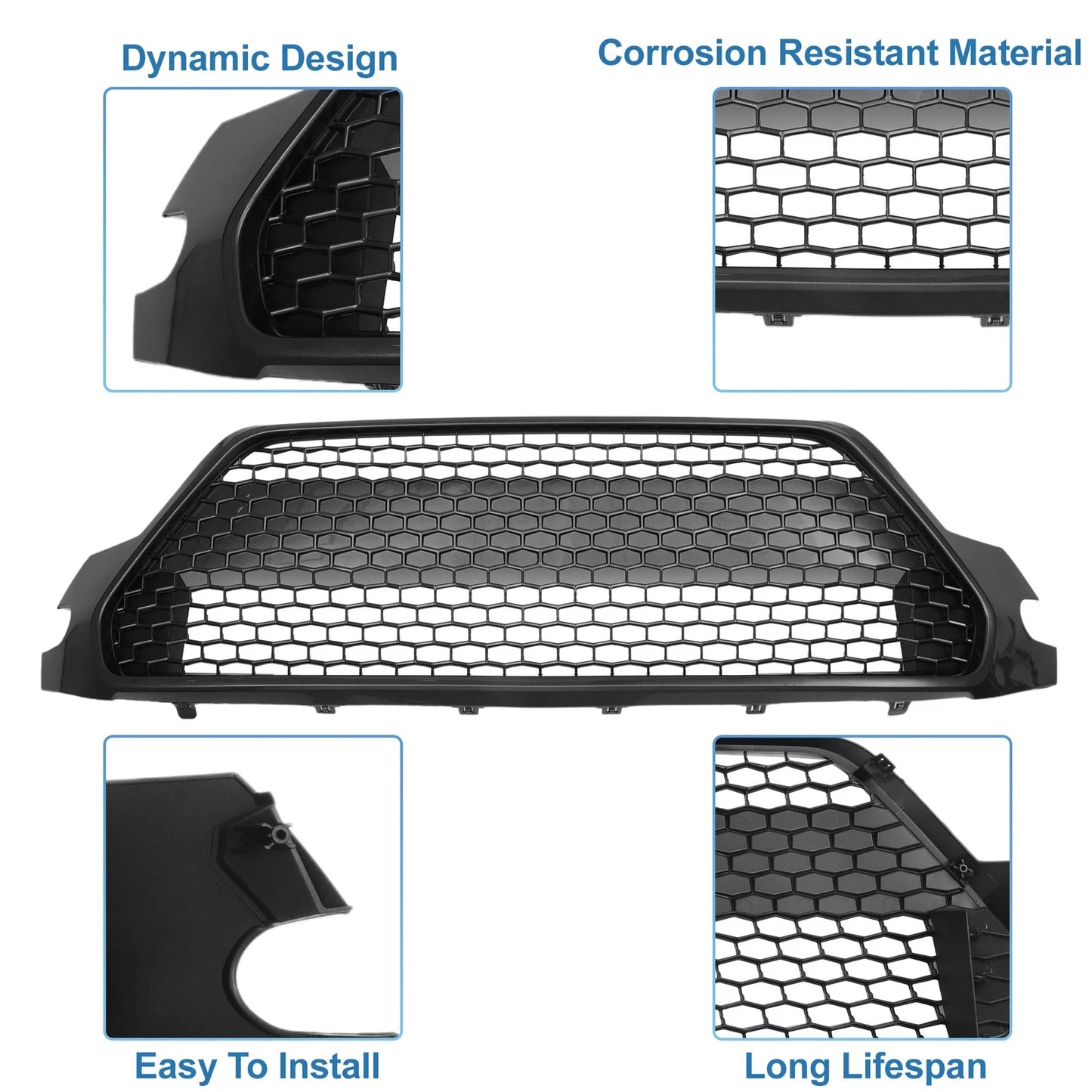 Front Hood Bumper Grille for Toyota Corolla (2020-2022) Black