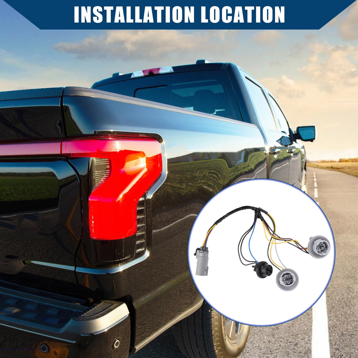 Tail Light Socket Wire for Ford F150 Pickup 2018-2020 (2 x)