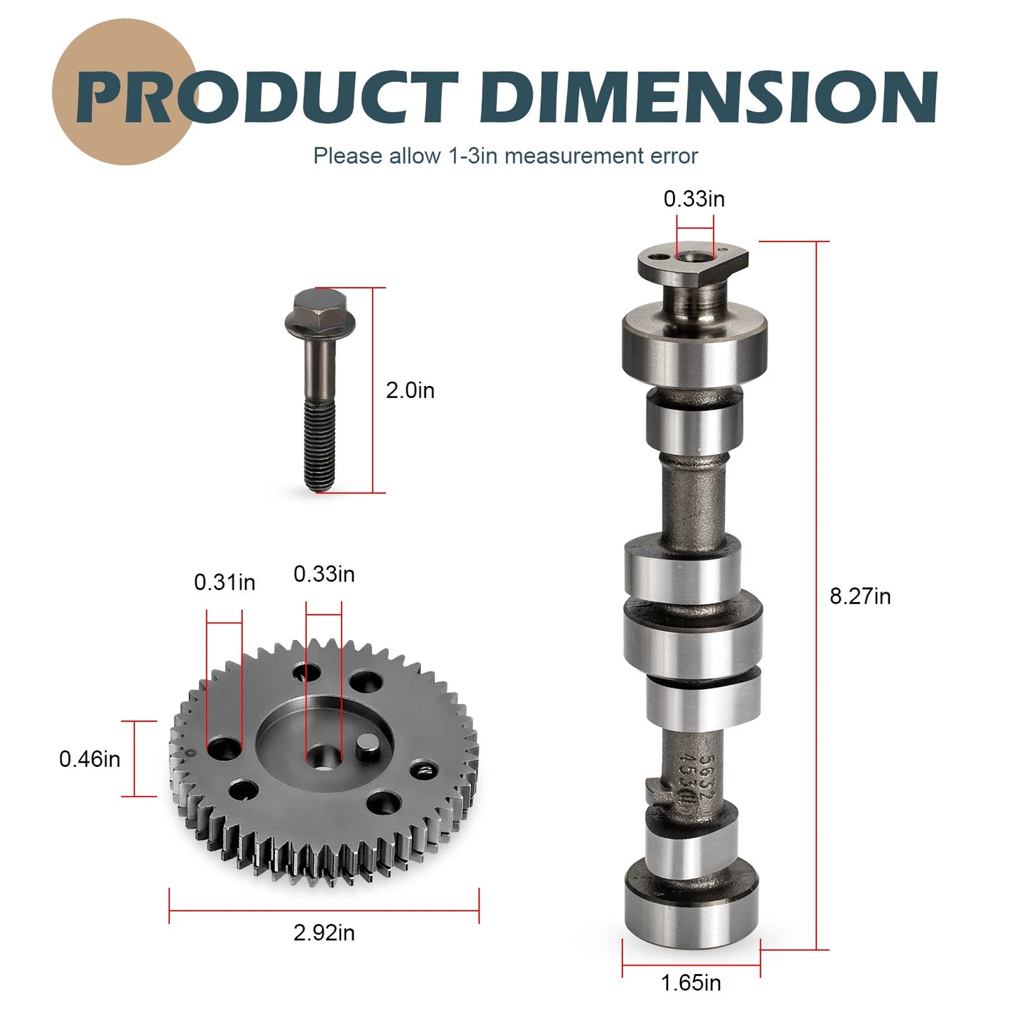 Camshaft w/ Gear & Bolt for Polaris Ranger 700 800 EFI (2005–2017)