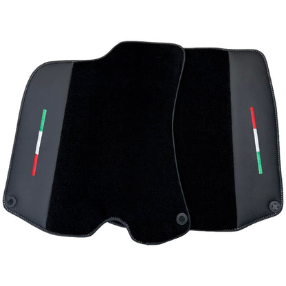 Black Floor Mats for Ferrari Portofino 2018-2023, Leather, AutoWin Brand