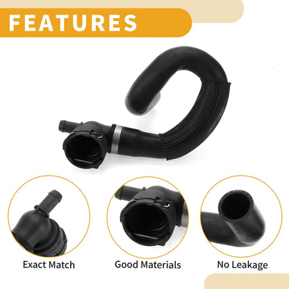 Radiator Hose 2.0L for Ford Escape (2013-2016) Rubber Black 1 x Piece