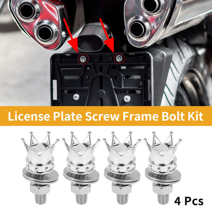 M6 / 35mm / License Plate Screws Cover 4Pcs for Universal Motorcycle