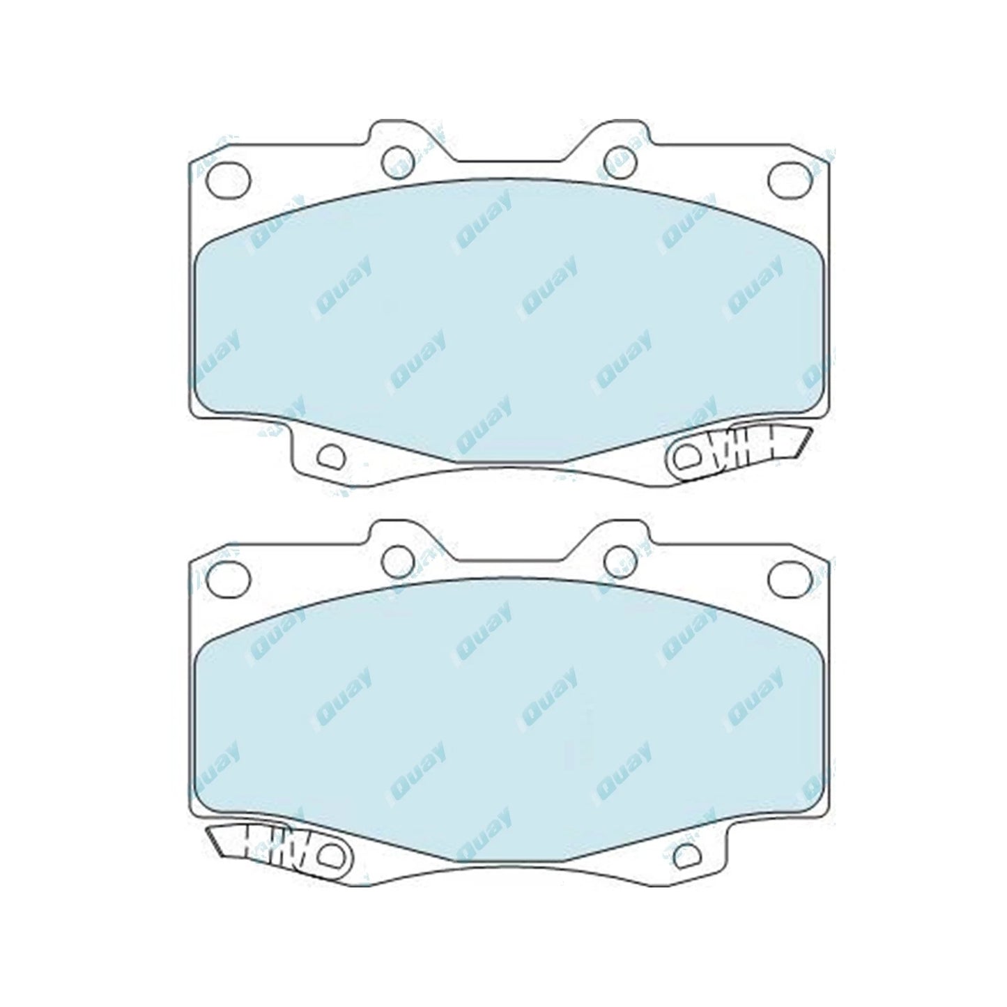 2 Front Slotted Disc Rotor for Hilux 4x4 KUN25 KUN26 GGN25 Brake Pads
