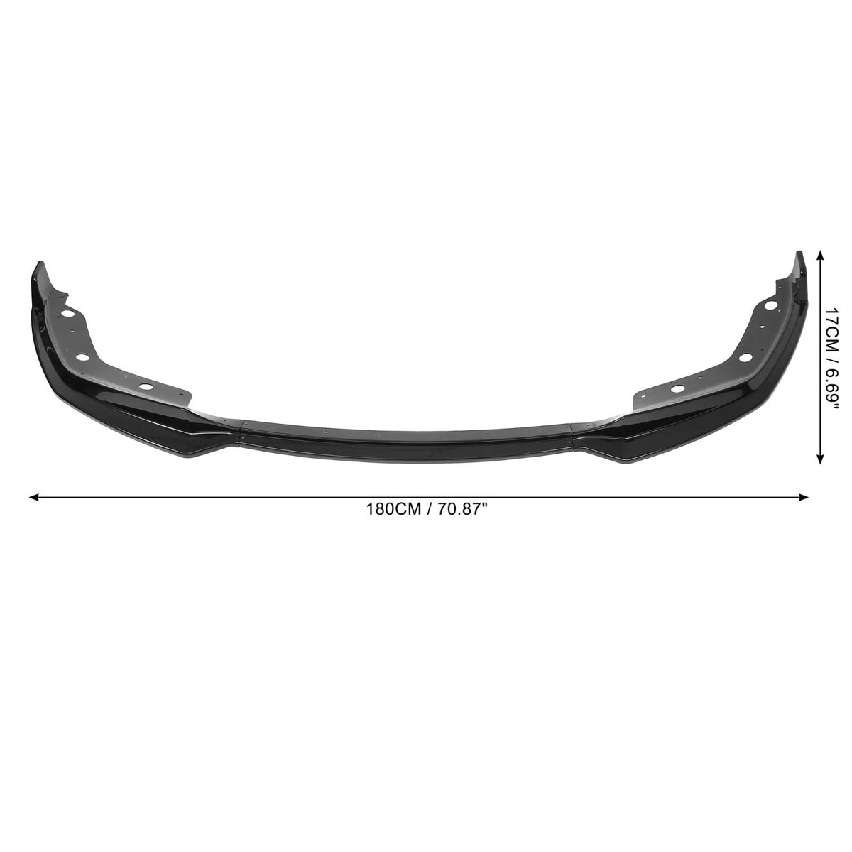 Glossy Black Front Bumper Lip Splitter Set for BMW 3 Series (2019-2021)