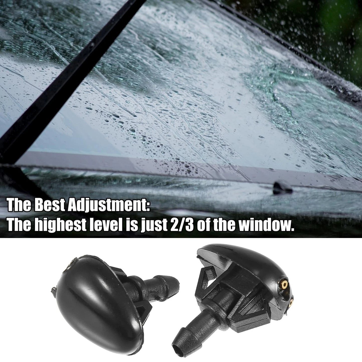3 x Front Windshield Washer Nozzles for Nissan Frontier (1998-2004)