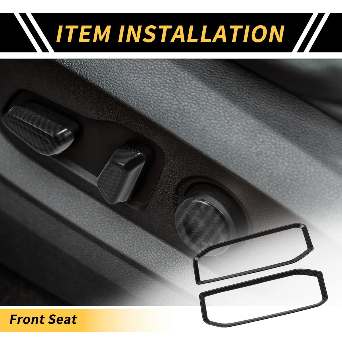 Carbon Fiber Seat Adjustment Button Panel for Toyota Tundra (2022-2024)