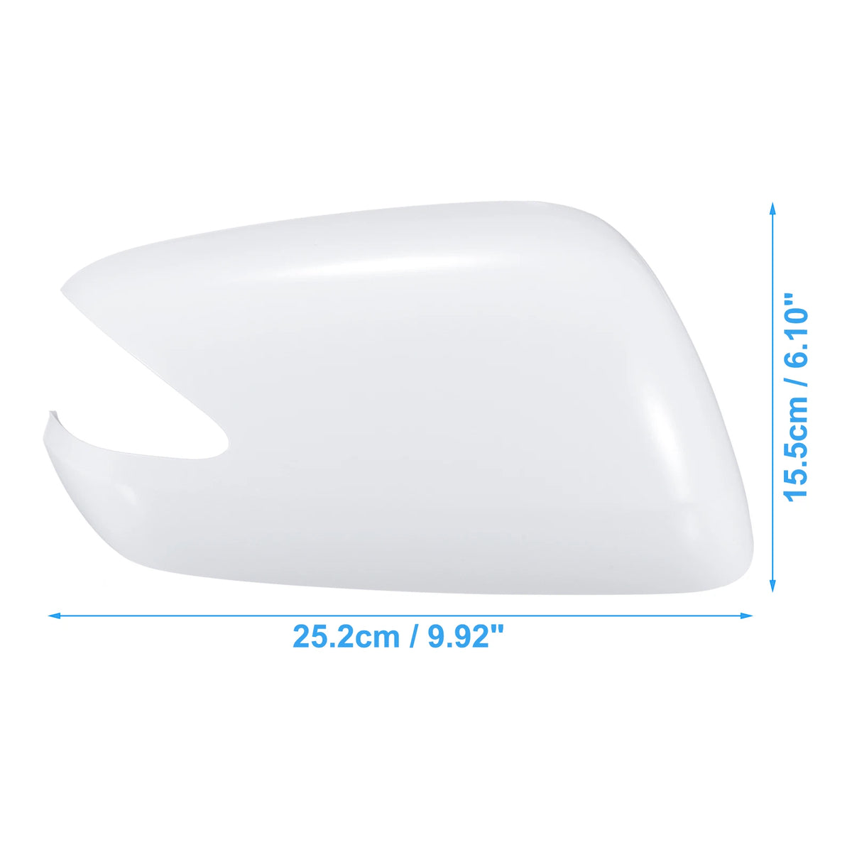 Right Side Car Exterior Mirror Cover White for Honda Jazz (2008-2015)