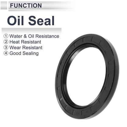 Oil Seal 65x90x8mm Nitrile Rubber Black 5 Pcs