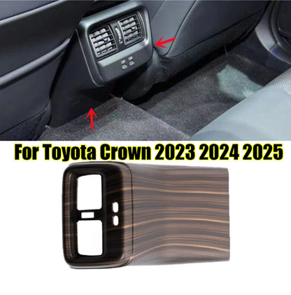 Wood Grain Rear Air Outlet Vent Frame Cover Trim for Toyota Crown (2023–2025)