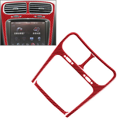 Carbon Fiber Red Central Touch Screen Cover Trim for Dodge Journey (2011-2018)