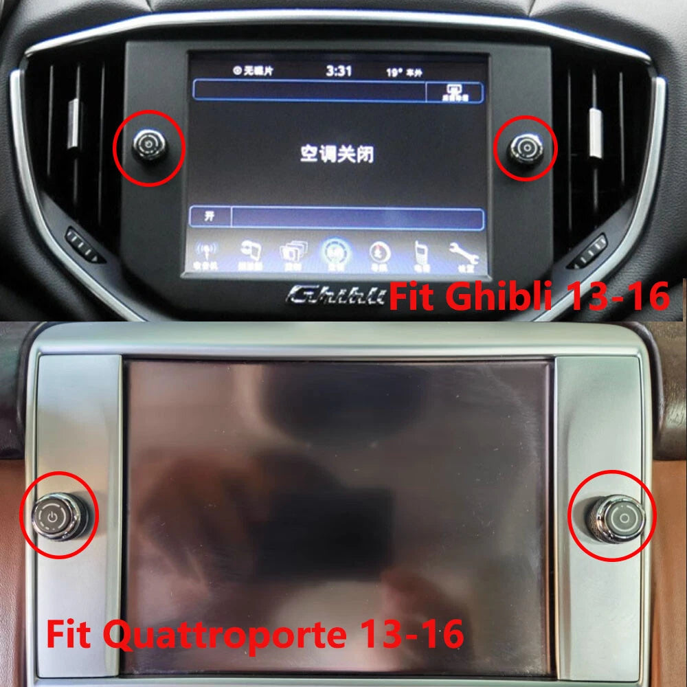 1x Central Volume Switch Button Cover for Maserati Quattroporte GTS Ghibli