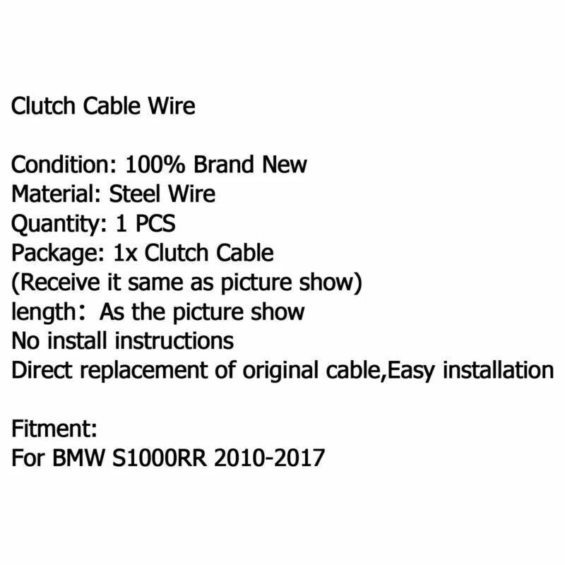 Clutch Cable for BMW S1000RR (2010-2017) Blue 2 x Replacement