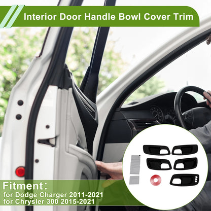 Door Handle Bowl Cover Trim for Dodge Charger (2011-2021) ABS 5 Pcs