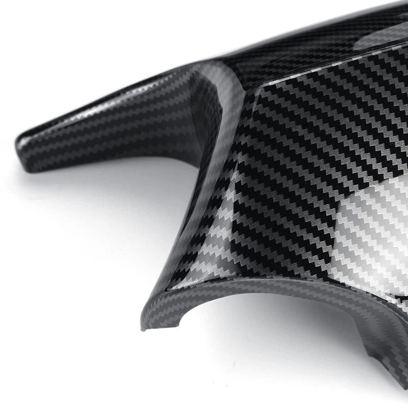 Rear Carbon Fiber Side Mirror Cover Caps 2 x For BMW E90 E92 E93 (2007-2013)