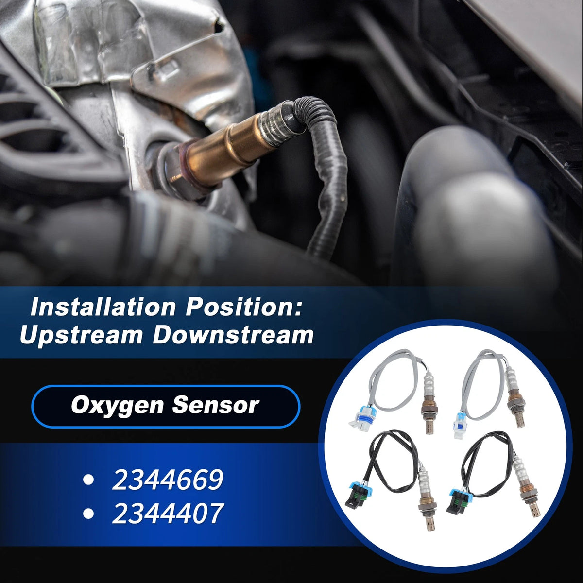 Upstream & Downstream Oxygen Sensor 4 x for Chevy Silverado 6.0L (2003 - 2004)