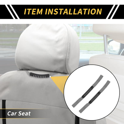 2 x Headrest Grab Handles for Jeep Wrangler (2011-2023) Gray