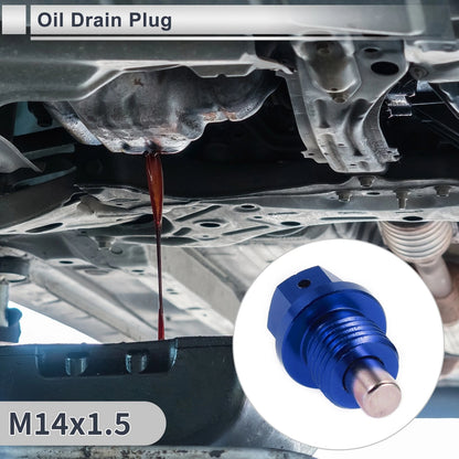 M14x1.5 Engine Oil Drain Plug with Gasket 1 Set for Car Motorcycle Boat