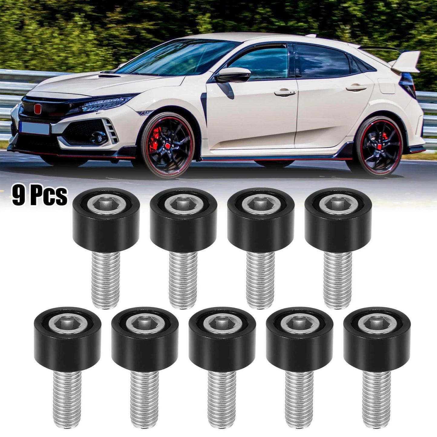9 x M8x1.25 Exhaust Header Manifold Washers Bolts for Honda Acura