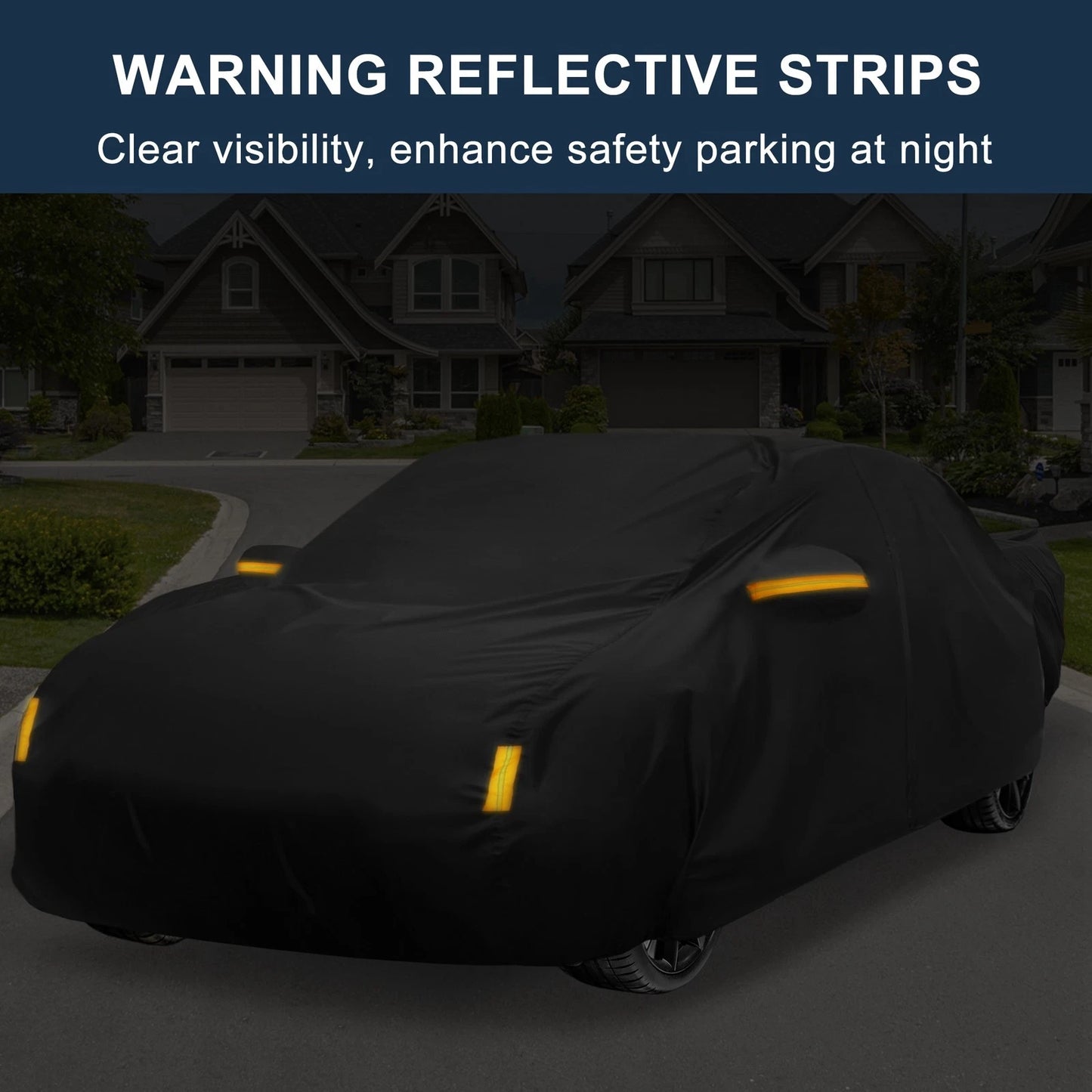 Waterproof Car Cover for Honda Civic (210D-PU, Black)