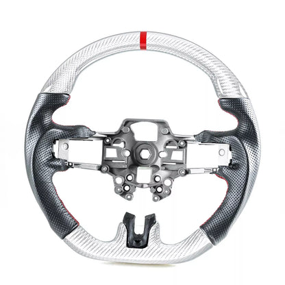 Silver Carbon Fiber Steering Wheel for Ford Mustang (2019-2022)