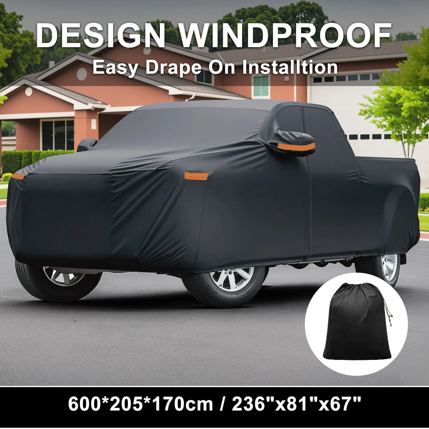 Waterproof 210D-PU Car Cover for Toyota Tundra (2014-2023)