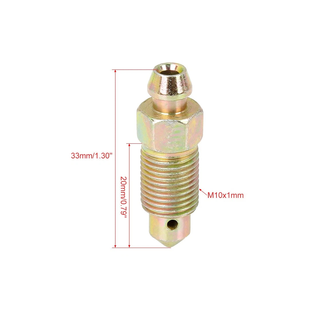 4Pcs / M10x1mm Banjo Bolt Bleeder Screw with Cap for Motorcycle