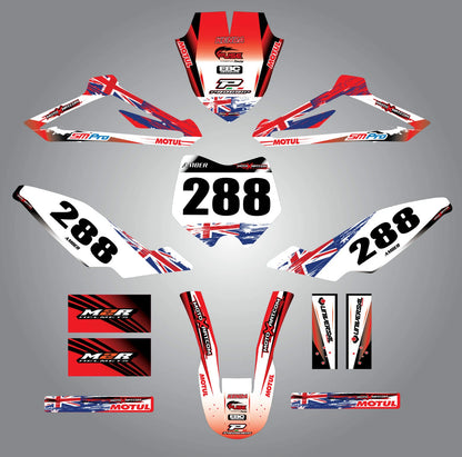 Custom Graphic Kit BARBED STYLE for Husqvarna CR 50 (2011-2016) Decals
