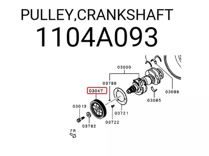 Pulley Crankshaft Front for Mitsubishi Mirage 5 Dr (2012-2022)