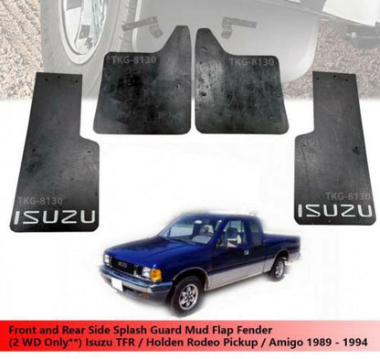 2 x Front & Rear Mud Flaps for Isuzu TFR Ute(1989-1999)