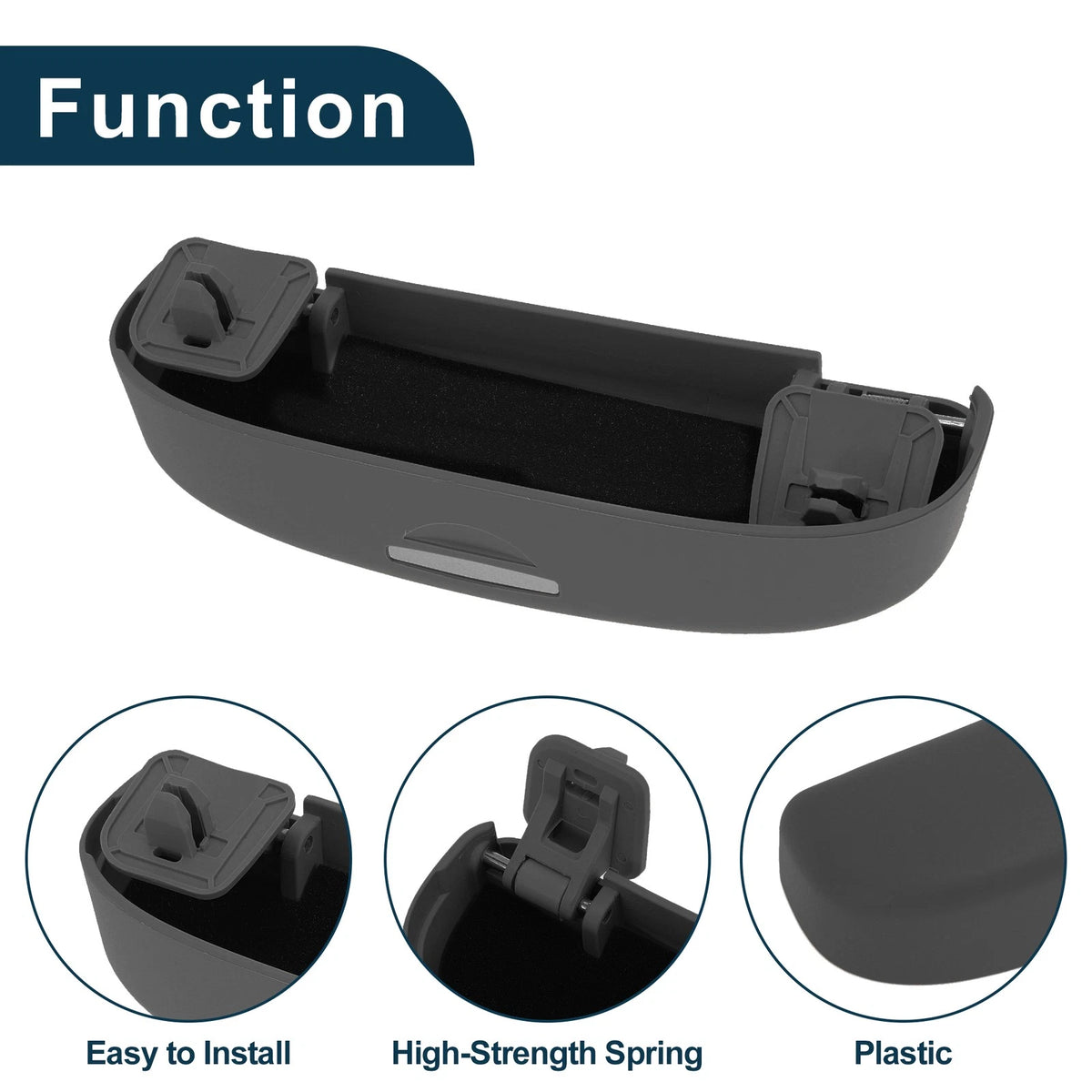 Sunglasses Case for Honda Accord 2018-2024 Eyeglasses Holder Storage Box Black