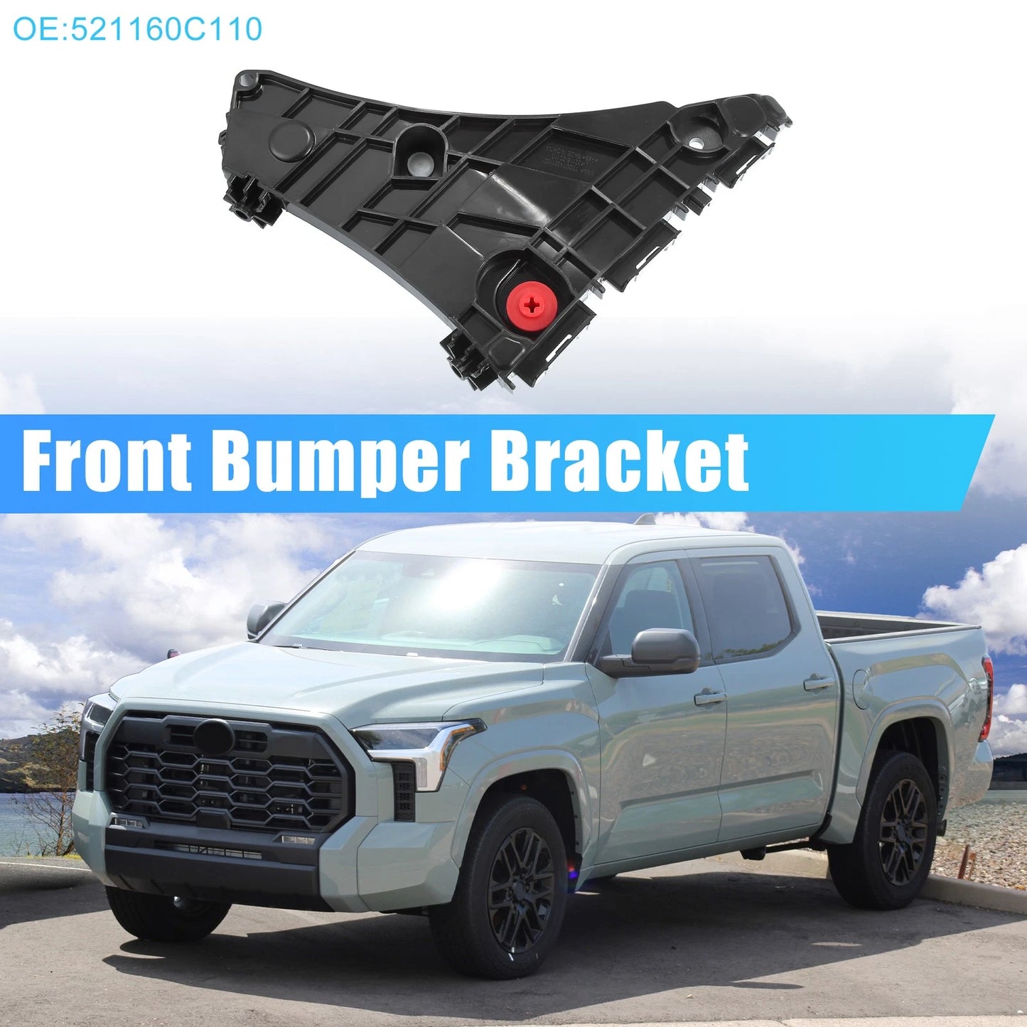 Left Bumper Bracket Retainer Spacer Mounting for Toyota Tundra (2014–2021)