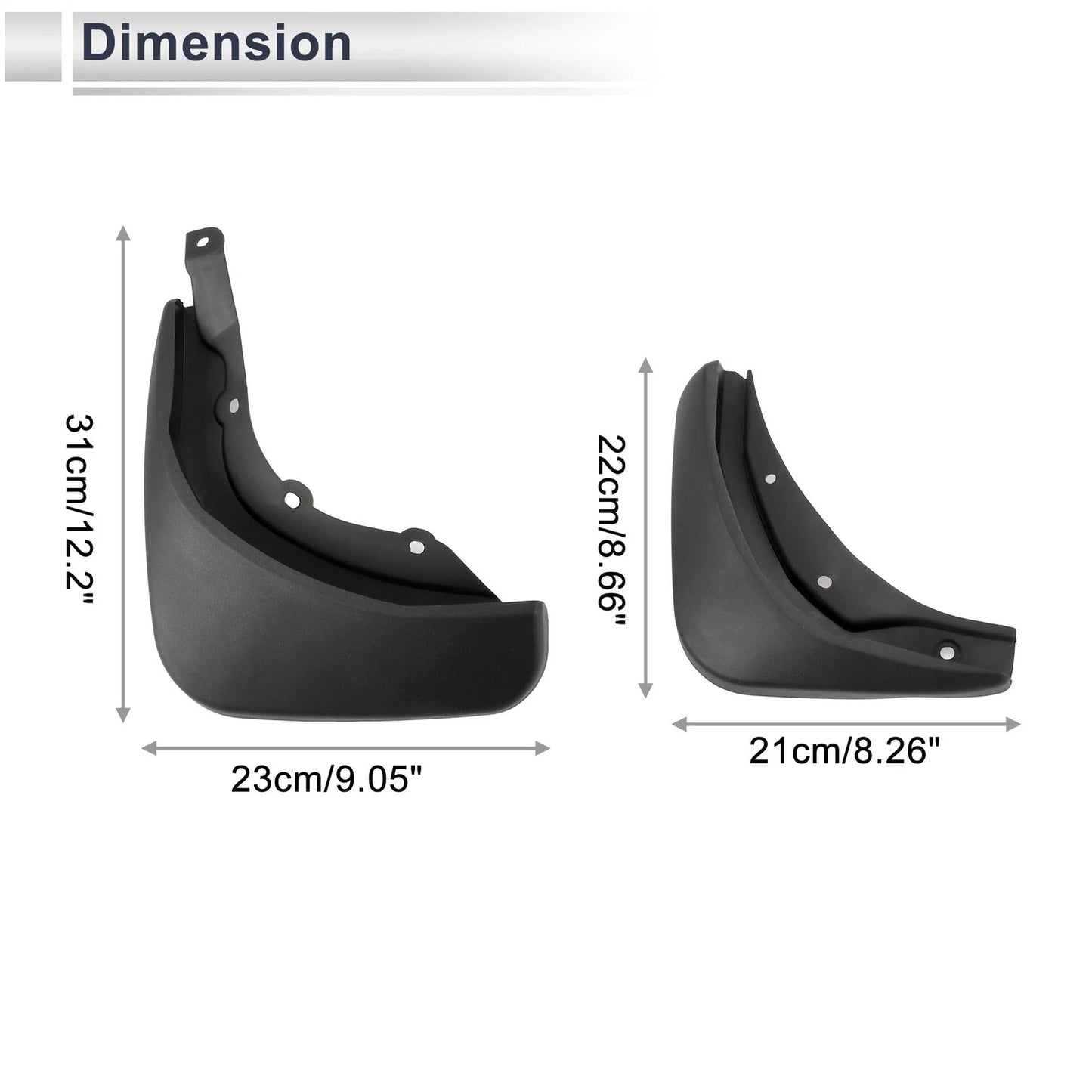 Mud Flaps Splash Guards 1 Set for Volvo S90 (2017-2023)